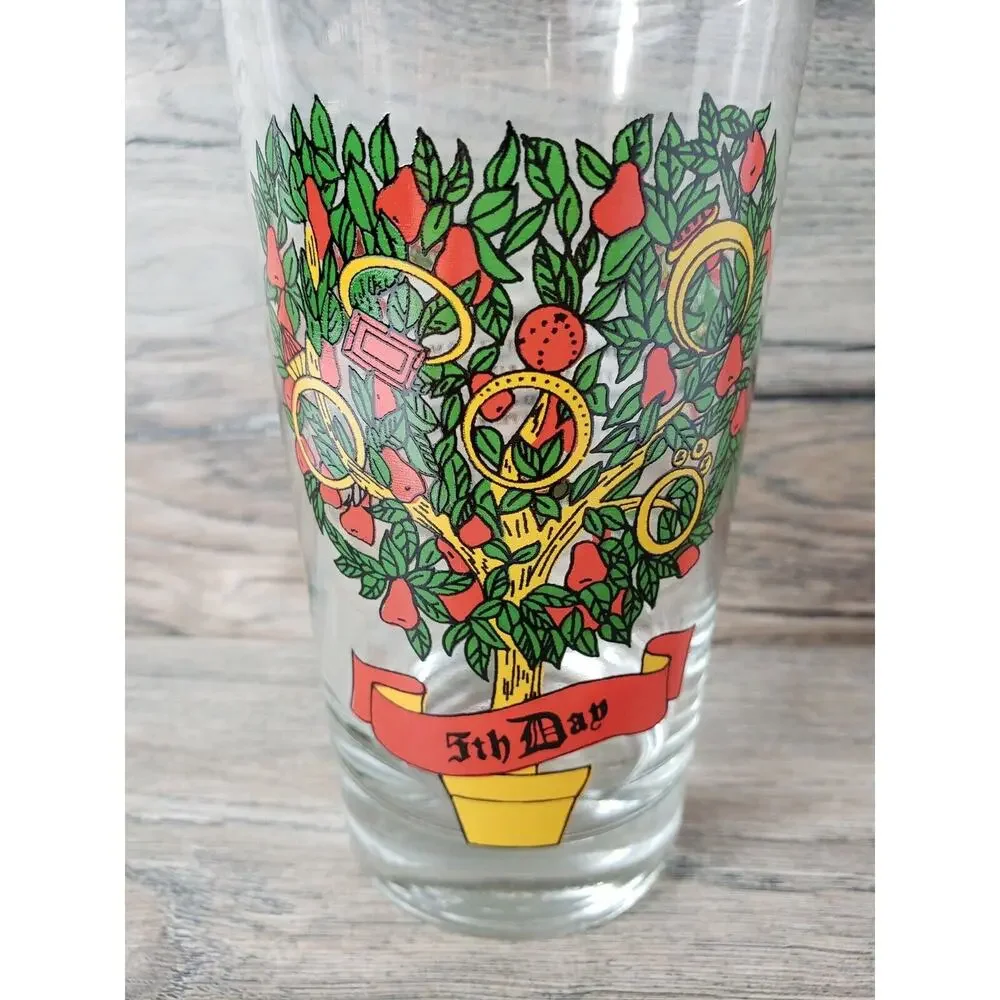 Twelve Days of Christmas by Indiana Glass 12 oz Replacement Glass Day 5